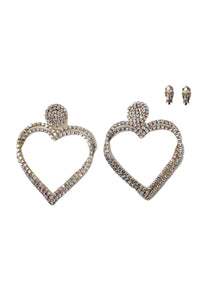 HEART STONE  CLIP-ON EARRING