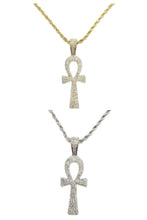 Load image into Gallery viewer, HIP HOP ICED OUT ANKH CROSS PENDANT CHAIN