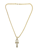 Load image into Gallery viewer, HIP HOP ICED OUT ANKH CROSS PENDANT CHAIN