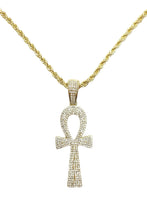 Load image into Gallery viewer, HIP HOP ICED OUT ANKH CROSS PENDANT CHAIN