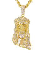 Load image into Gallery viewer, HIP HOP ICED OUT JESUS PENDANT with CUBAN CHAIN