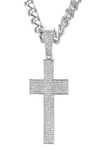 Load image into Gallery viewer, HIP HOP ICED OUT CROSS PENDANT CUBAN CHAIN