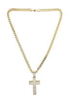 Load image into Gallery viewer, HIP HOP ICED OUT CROSS PENDANT CUBAN CHAIN