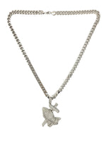 Load image into Gallery viewer, HIP HOP ICED OUT PRAYING HANDS PENDANT CUBAN CHAIN