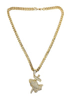 Load image into Gallery viewer, HIP HOP ICED OUT PRAYING HANDS PENDANT CUBAN CHAIN