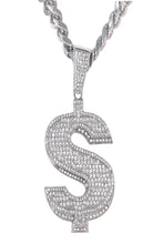 Load image into Gallery viewer, HIP HOP ICED OUT DOLLAR PENDANT CUBAN CHAIN