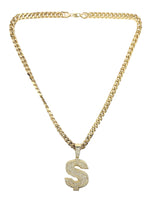 Load image into Gallery viewer, HIP HOP ICED OUT DOLLAR PENDANT CUBAN CHAIN