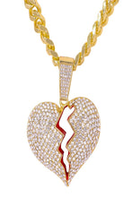 Load image into Gallery viewer, HIP HOP ICED OUT LOVE PENDANT CUBAN CHAIN