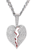 Load image into Gallery viewer, HIP HOP ICED OUT LOVE PENDANT CUBAN CHAIN