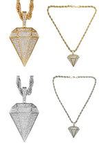 Load image into Gallery viewer, HIP HOP ICED OUT DIAMOND PENDANT ROPE CHAIN