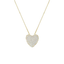 Load image into Gallery viewer, Heart Pave Flat Silm Necklace