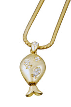 Load image into Gallery viewer, Crystal fish pendant necklace