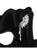 Load image into Gallery viewer, EARRINGS  CRYSTAL WING FRINGE