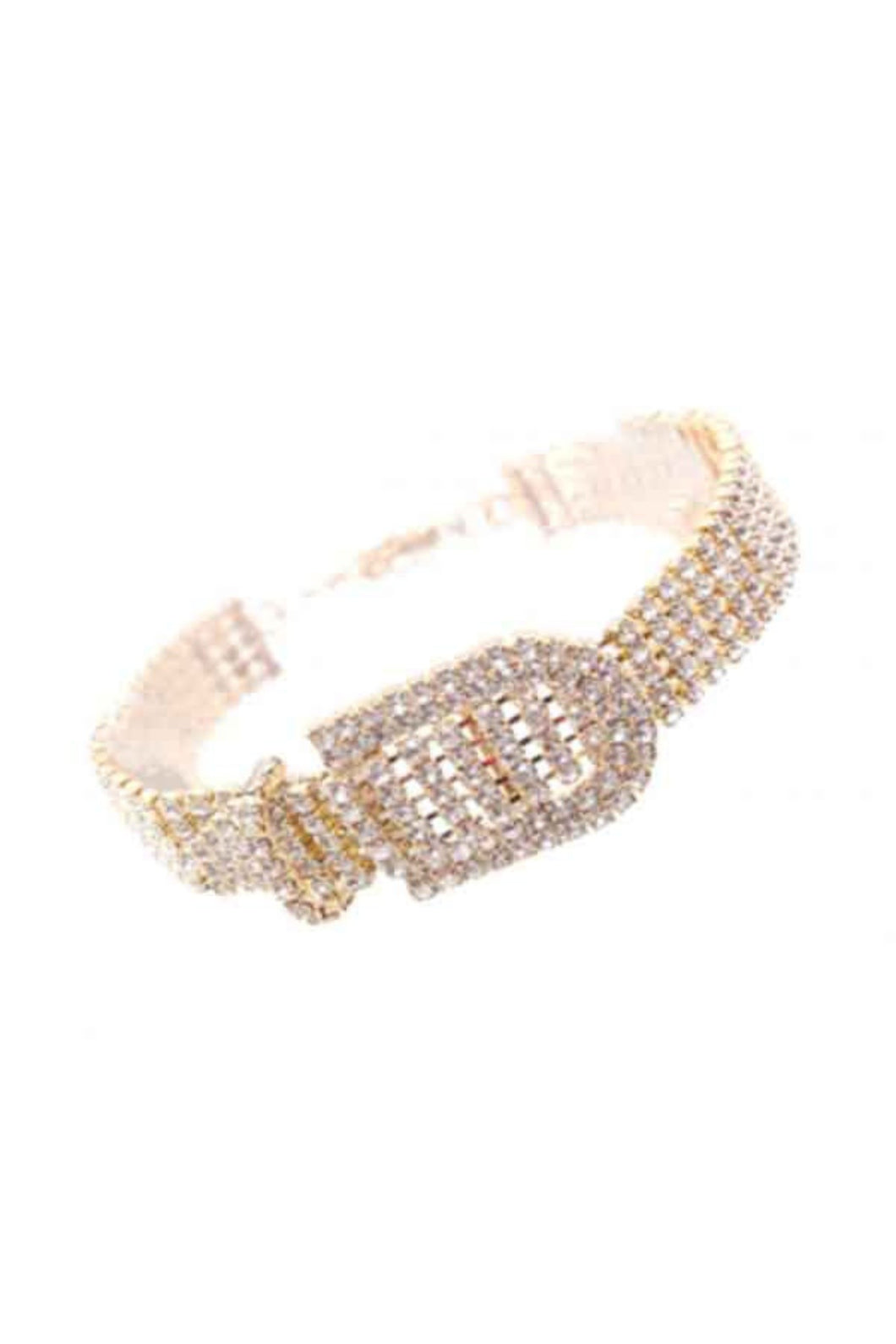 Rhinestone Belt Buckle Bracelet