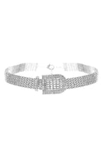 Load image into Gallery viewer, Buckle Shape  Rhinestone Covered Choker Necklace.