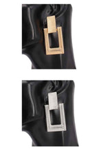 Load image into Gallery viewer, METAL OPEN SQUARES  POST EARRING