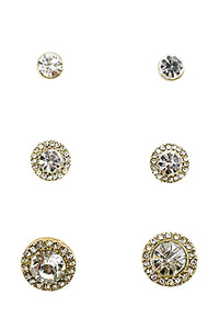 CRYSTAL STUD EARRINGS SET