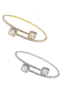 RHINESTONE SQUARE SHAPE CZ 1LINE  BRACELET