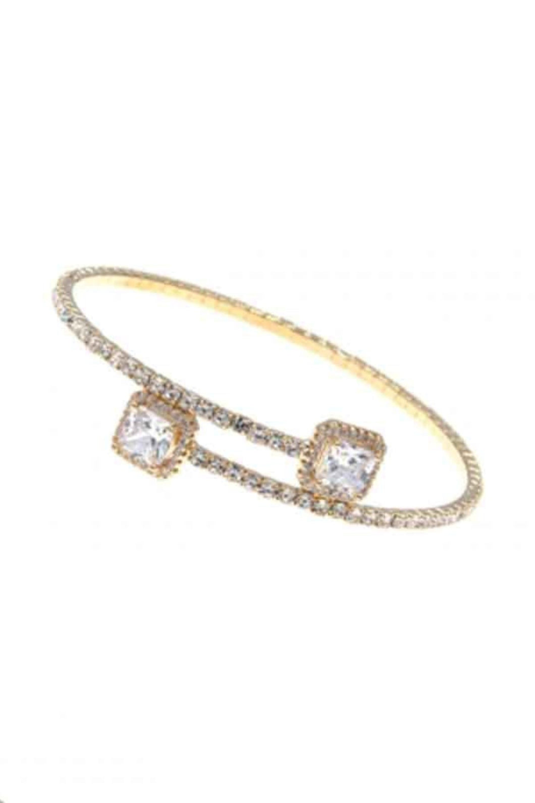 RHINESTONE SQUARE SHAPE CZ 1LINE  BRACELET