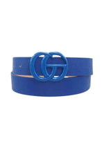 Load image into Gallery viewer, COLOR COATED GO BUCKLE EMBOSSED PRINT BELT