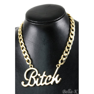 Bitch Metal Necklace