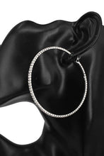 Load image into Gallery viewer, Rhinestone 60mm Crystal Wire Hoop Earrings