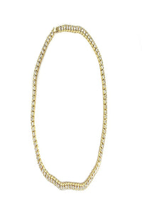 4MM TENNIS HIP HOP CHAIN with Round Stone