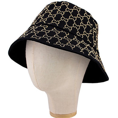 POLYESTER WITH HOT FIX  BUCKET HAT
