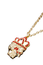 Load image into Gallery viewer, Studded skull necklace