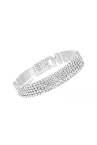 Cubic Zirconia 2mm 5 line  tennis Bracelet