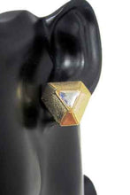 Load image into Gallery viewer, TRIANGLE SURROUNDED BY STONE POST EARRING