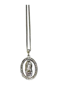 VIRGEN OF GUADALUPE MEDAL PENDANT NECKLACE