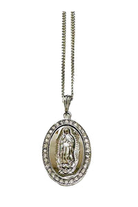 VIRGEN OF GUADALUPE MEDAL PENDANT NECKLACE