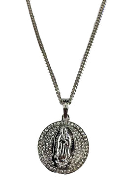 VIRGEN OF GUADALUPE MEDAL PENDANT NECKLACE