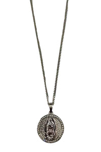 VIRGEN OF GUADALUPE MEDAL PENDANT NECKLACE