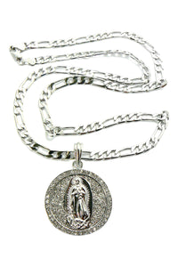 VIRGEN OF GUADALUPE MEDAL PENDANT NECKLACE