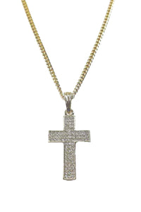 CRYSTAL CROSS PENDANT NECKLACE