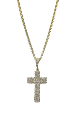 CRYSTAL CROSS PENDANT NECKLACE