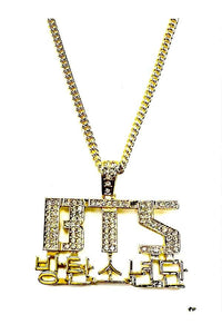 BTS RHINESTONE PENDANT NECKLACE