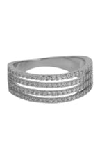 Load image into Gallery viewer, Cubic Zirconia 4 Row Band Ring