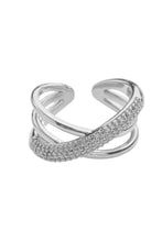 Load image into Gallery viewer, Cubic Zirconia Bold Line Ring