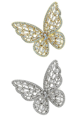 Cubic Zirconia Baguette Butterfly Ring