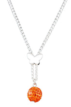 Load image into Gallery viewer, Butterfly &amp; Beaded ball necklace
