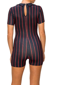 V NECK SPORT ROMPER  SHORT SLEEVE