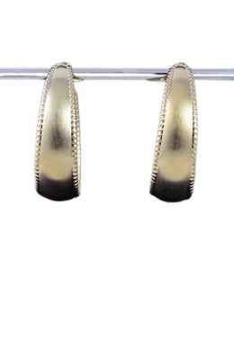 Textured chain hoop earrings