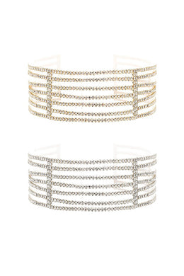 RHINESTONE FIXED LAYER CHOKER