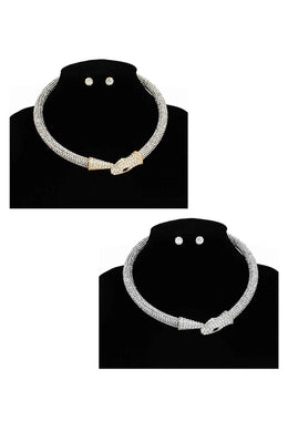 Snake Wrap Crystal Necklace