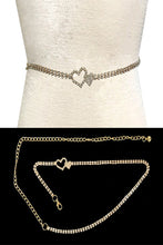 Load image into Gallery viewer, HEART CRYSTAL CHAIN BELT
