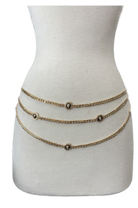 LION ACCENT CHAIN 3 LAYERED BELT