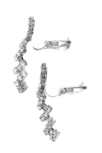 RHINSTONE DROP CLIP ON EARRING